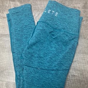 DRESS BLUE ALPHALETE LEGGINGS